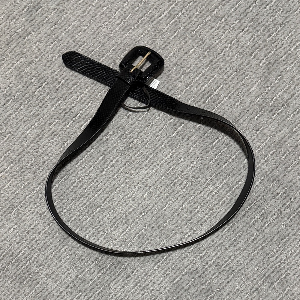 J. Crew Black Textured Belt